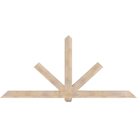 Ekena Millwork Kennewick Smooth Timber Gable Bracket, Douglas Fir, 108"W x 49"H x 5 1/2"D x 5 1/2"F, 11/12 Pitch GBW108X49X0606KEN00SDF